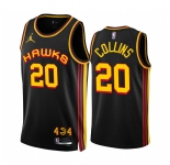 Men's Atlanta Hawks #20 John Collins 2022-23 Black Statement Edition Stitched Jersey