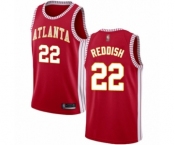 Men's Atlanta Hawks #22 Cam Reddish Authentic Red Basketball Jersey Statement Edition