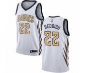 Men's Atlanta Hawks #22 Cam Reddish Authentic White Basketball Jersey - City Edition