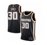 Men's Atlanta Hawks #30 Damian Jones Swingman Black Basketball Jersey - 2019-20 City Edition