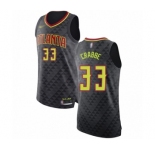 Men's Atlanta Hawks #33 Allen Crabbe Authentic Black Basketball Jersey - Icon Edition