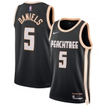 Men's Atlanta Hawks #5 Dyson Daniels Black 2025-26 City Edition Swingman Stitched Jersey