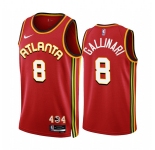 Men's Atlanta Hawks #8 Danilo Gallinari 2022-23 Red Icon Edition Stitched Jersey