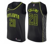 Men's Nike Atlanta Hawks #20 John Collins Swingman Black NBA Jersey - City Edition