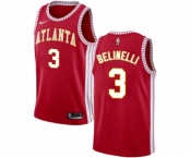 Men's Nike Atlanta Hawks #3 Marco Belinelli Swingman Red NBA Jersey Statement Edition