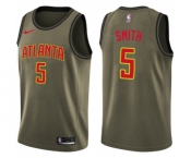 Men's Nike Atlanta Hawks #5 Josh Smith Swingman Green Salute to Service NBA Jersey