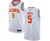 Men's Nike Atlanta Hawks #5 Josh Smith Swingman White NBA Jersey - Association Edition