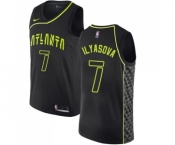Men's Nike Atlanta Hawks #7 Ersan Ilyasova Swingman Black NBA Jersey - City Edition