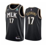 Nike Hawks #17 Onyeka Okongwu Black NBA Swingman 2020-21 City Edition Jersey