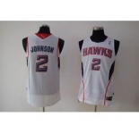 nba atlanta hawks #2 johnson white(fans edition)