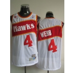 nba atlanta hawks #4 webb white(fans edition)