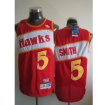nba atlanta hawks #5 smith red