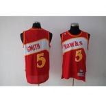 nba atlanta hawks #5 smith red(fans edition)