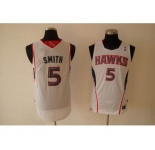 nba atlanta hawks #5 smith whtie(fans edition)