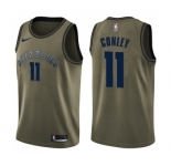 Youth Nike Memphis Grizzlies #11 Mike Conley Swingman Green Salute to Service NBA Jersey