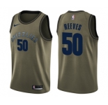 Youth Nike Memphis Grizzlies #50 Bryant Reeves Swingman Green Salute to Service NBA Jersey