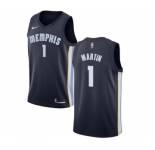 Women's Nike Memphis Grizzlies #1 Jarell Martin Swingman Navy Blue Road NBA Jersey - Icon Edition