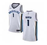 Women's Nike Memphis Grizzlies #1 Jarell Martin Swingman White NBA Jersey - Association Edition
