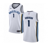 Women's Nike Memphis Grizzlies #1 Kyle Anderson Authentic White NBA Jersey - Association Edition
