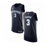 Women's Nike Memphis Grizzlies #3 Jevon Carter Authentic Navy Blue Road NBA Jersey - Icon Edition