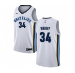 Women's Nike Memphis Grizzlies #34 Brandan Wright Swingman White NBA Jersey - Association Edition