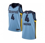 Women's Nike Memphis Grizzlies #4 Wade Baldwin Swingman Light Blue NBA Jersey Statement Edition