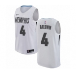 Women's Nike Memphis Grizzlies #4 Wade Baldwin Swingman White NBA Jersey - City Edition