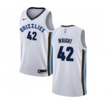 Women's Nike Memphis Grizzlies #42 Lorenzen Wright Swingman White NBA Jersey - Association Edition