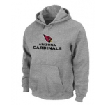 Arizona Cardinals Authentic Logo Pullover Hoodie Grey