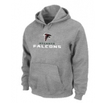 Atlanta Falcons Authentic Logo Pullover Hoodie Grey