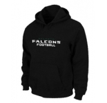 Atlanta Falcons Authentic font Pullover Hoodie Black
