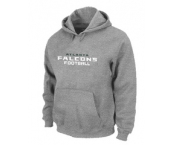 Atlanta Falcons Authentic font Pullover Hoodie Grey