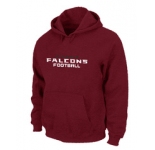 Atlanta Falcons Authentic font Pullover Hoodie Red
