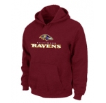 Baltimore Ravens Authentic Logo Pullover Hoodie RED