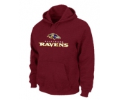 Baltimore Ravens Authentic Logo Pullover Hoodie RED