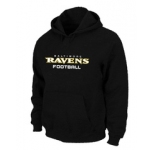 Baltimore Ravens Authentic font Pullover Hoodie Black