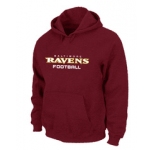 Baltimore Ravens Authentic font Pullover Hoodie Red