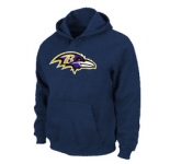 Baltimore Ravens Logo Pullover Hoodie D.Blue