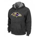 Baltimore Ravens Logo Pullover Hoodie D.Grey