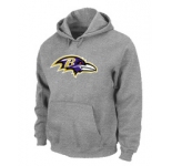 Baltimore Ravens Logo Pullover Hoodie Grey