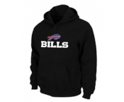 Buffalo Bills Authentic Logo Pullover Hoodie Black