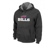 Buffalo Bills Authentic Logo Pullover Hoodie D.Grey