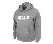 Buffalo Bills Authentic font Pullover Hoodie Grey