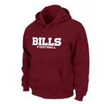 Buffalo Bills Authentic font Pullover Hoodie Red