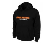 Chicago Bears Authentic font Pullover Hoodie Black