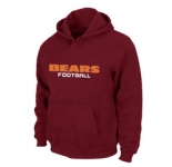 Chicago Bears Authentic font Pullover Hoodie Red