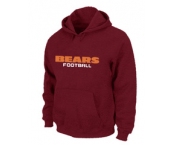 Chicago Bears Authentic font Pullover Hoodie Red
