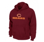 Chicago Bears Sideline Legend Authentic logo Pullover Hoodie RED
