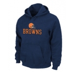 Cleveland Browns Authentic Logo Pullover Hoodie D.Blue