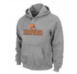 Cleveland Browns Authentic Logo Pullover Hoodie Grey